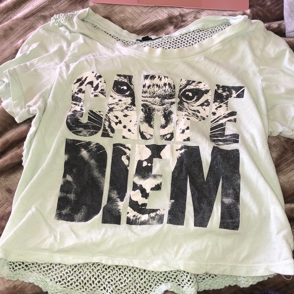 Carpe Diem Mint Crop Top